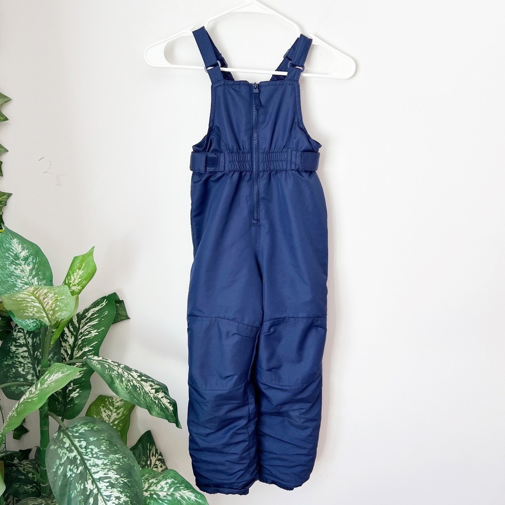 Cat & Jack Snow Bibs Navy Blue Kids 5T Insulated Winter Overalls Pants Unisex